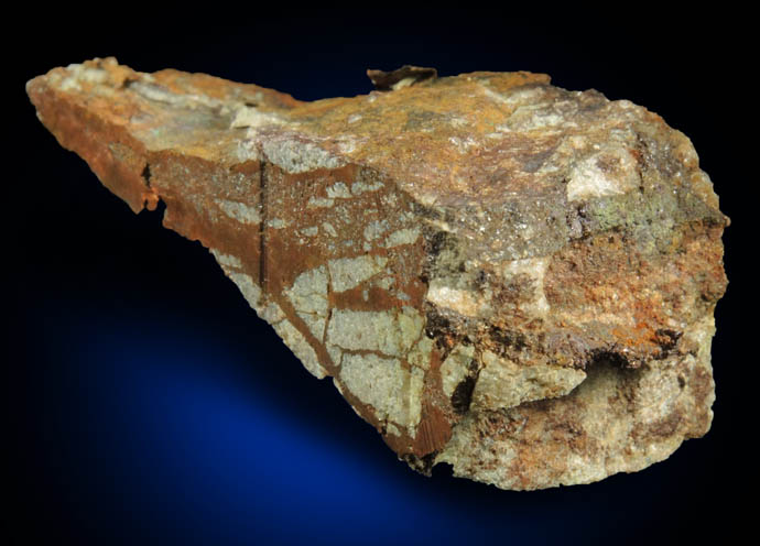 Copper veins in breccia from Globe-Miami District, Gila County, Arizona