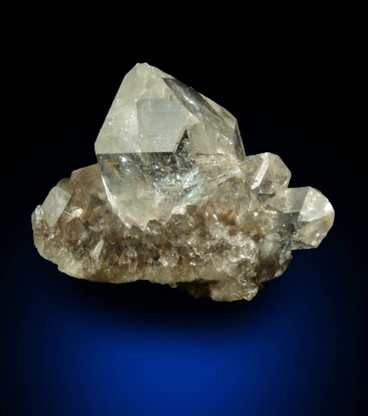 Quartz var. Herkimer Diamonds on drusy Herkimer Diamonds from Middleville, Herkimer County, New York