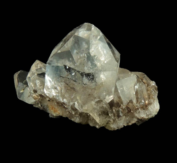 Quartz var. Herkimer Diamonds on drusy Herkimer Diamonds from Middleville, Herkimer County, New York