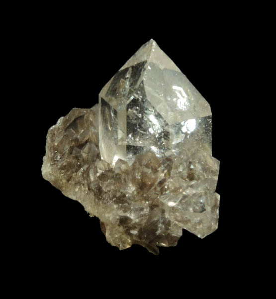 Quartz var. Herkimer Diamonds on drusy Herkimer Diamonds from Middleville, Herkimer County, New York