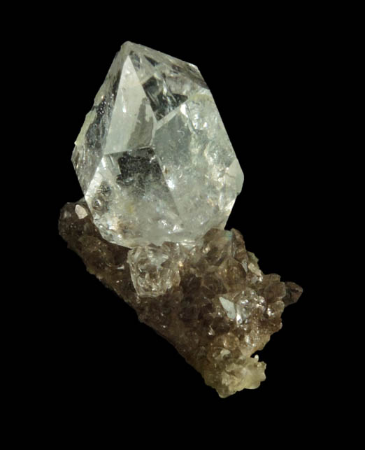 Quartz var. Herkimer Diamonds on drusy Herkimer Diamonds from Middleville, Herkimer County, New York