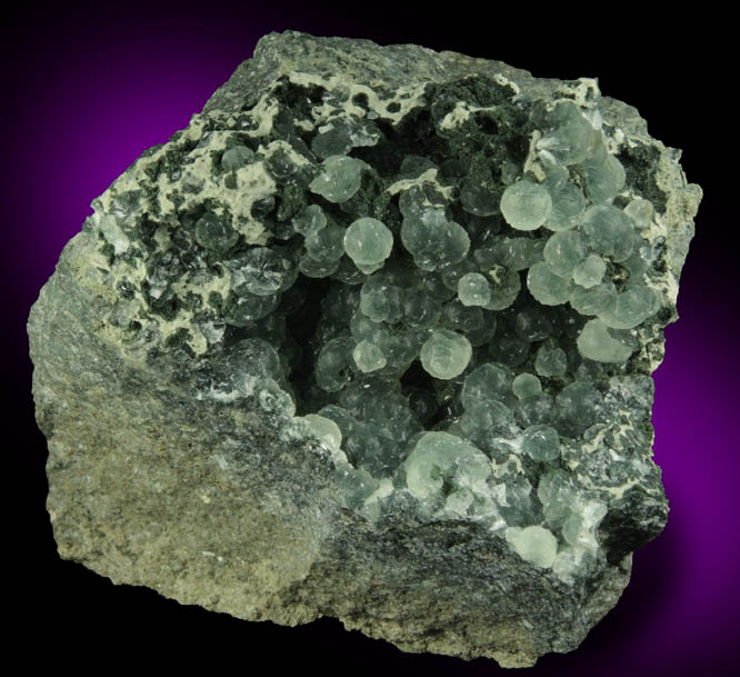 Prehnite with Pumpellyite(?) from O and G Industries Southbury Quarry, Southbury, New Haven County, Connecticut