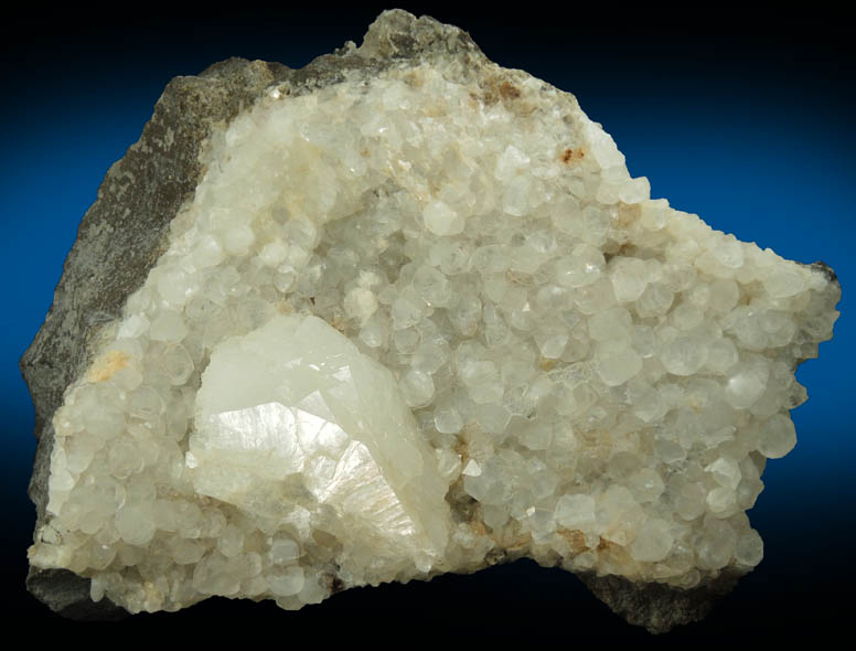 Heulandite on Calcite from Upper New Street Quarry, Paterson, Passaic County, New Jersey