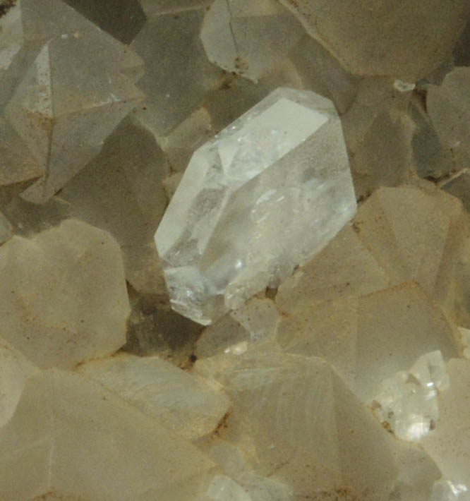 Apophyllite on Smoky Quartz from Millington Quarry, Bernards Township, Somerset County, New Jersey