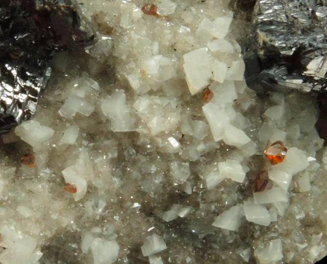 Sphalerite with Fluorite on Dolomite from Elmwood Mine, Carthage, Smith County, Tennessee