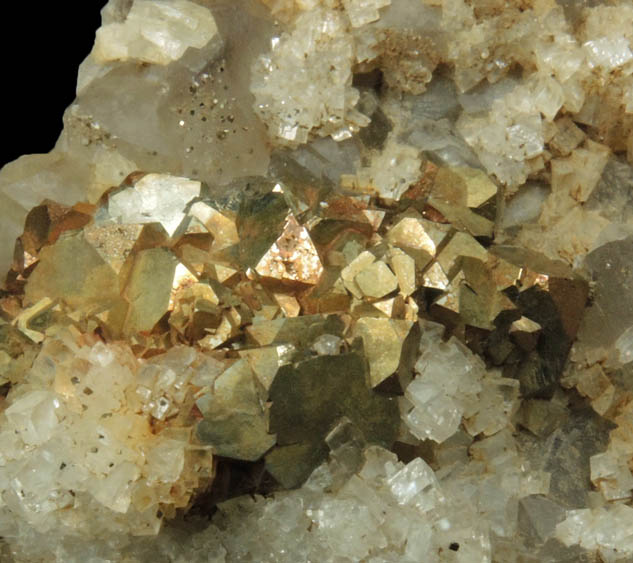 Pyrite and Calcite on Smoky Quartz from Millington Quarry, Bernards Township, Somerset County, New Jersey
