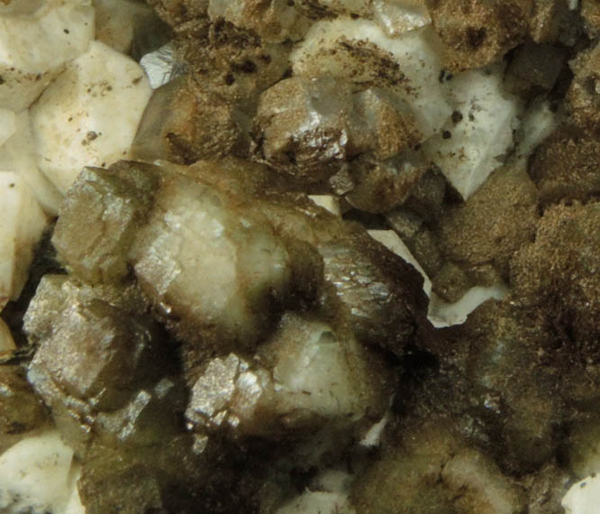 Goethite on pseudomorphs after Quartz from Millington Quarry, Bernards Township, Somerset County, New Jersey