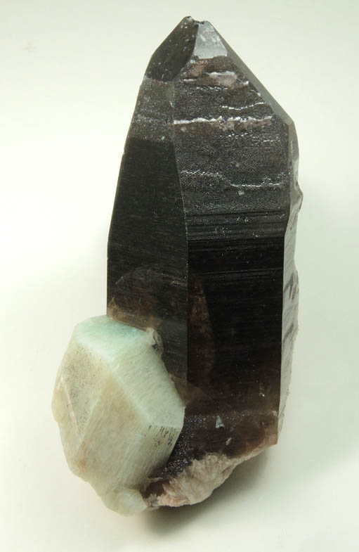 Quartz var. Smoky Quartz with Microcline var. Amazonite from Lake George District, Park County, Colorado