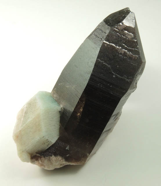 Quartz var. Smoky Quartz with Microcline var. Amazonite from Lake George District, Park County, Colorado