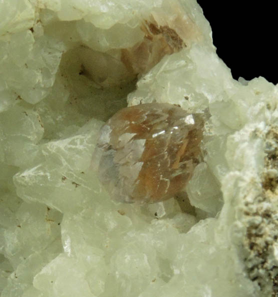 Calcite on Datolite from Millington Quarry, Bernards Township, Somerset County, New Jersey