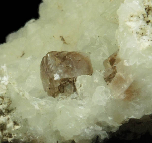 Calcite on Datolite from Millington Quarry, Bernards Township, Somerset County, New Jersey