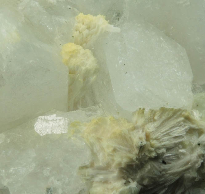 Apophyllite with Prehnite and Laumontite from Upper New Street Quarry, Paterson, Passaic County, New Jersey