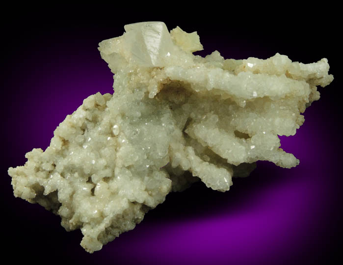 Calcite on Datolite-Prehnite pseudomorphs after Anhydrite from Millington Quarry, Bernards Township, Somerset County, New Jersey