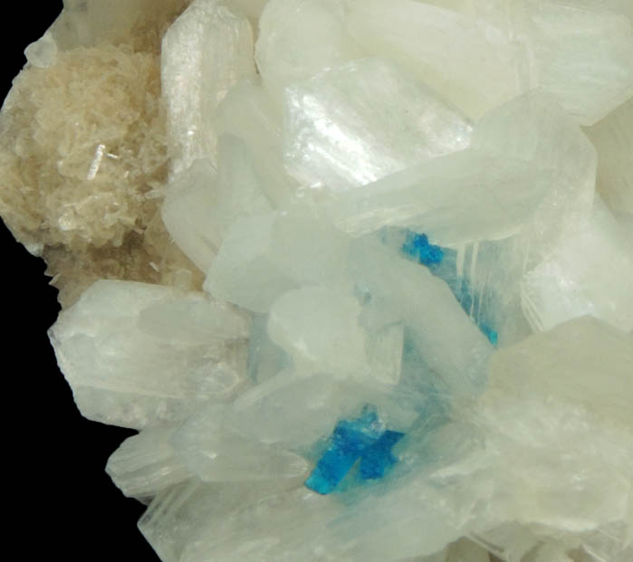 Stilbite with Cavansite from Wagholi Quarry, Maharashtra, India