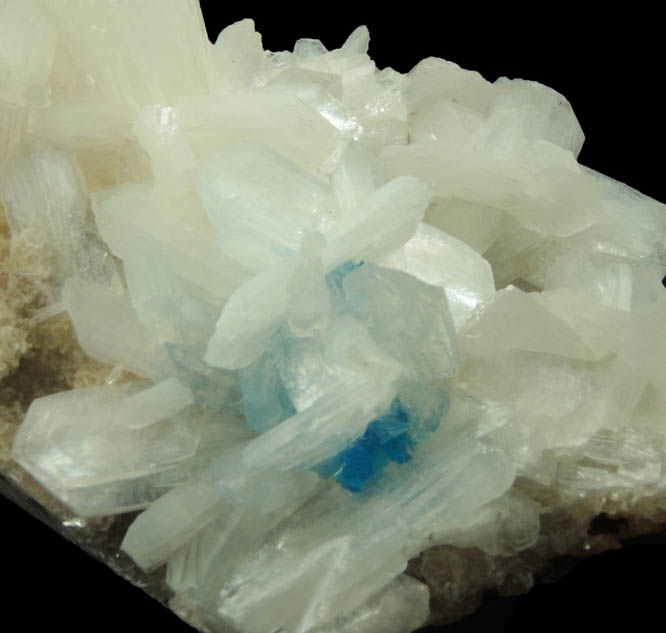 Stilbite with Cavansite from Wagholi Quarry, Maharashtra, India