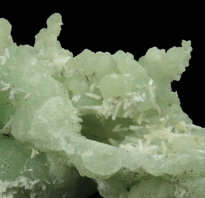 Prehnite pseudomorphs after Anhydrite with Laumontite from Upper New Street Quarry, Paterson, Passaic County, New Jersey