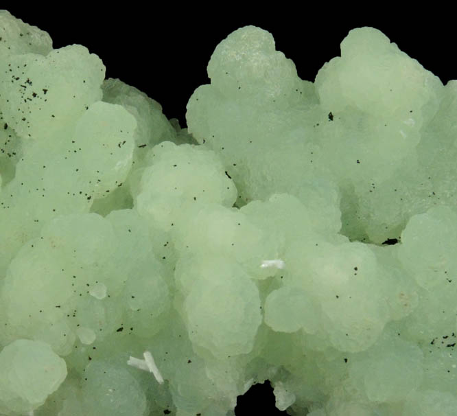 Prehnite pseudomorphs after Anhydrite with Laumontite from Upper New Street Quarry, Paterson, Passaic County, New Jersey