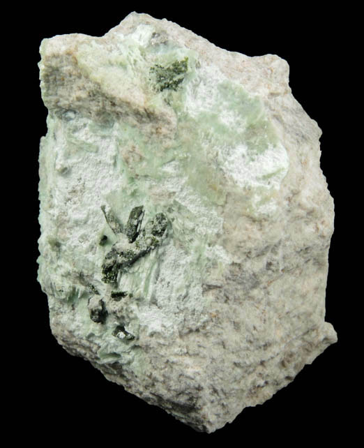 Volborthite on matrix from Milpillas Mine, Cuitaca, Sonora, Mexico