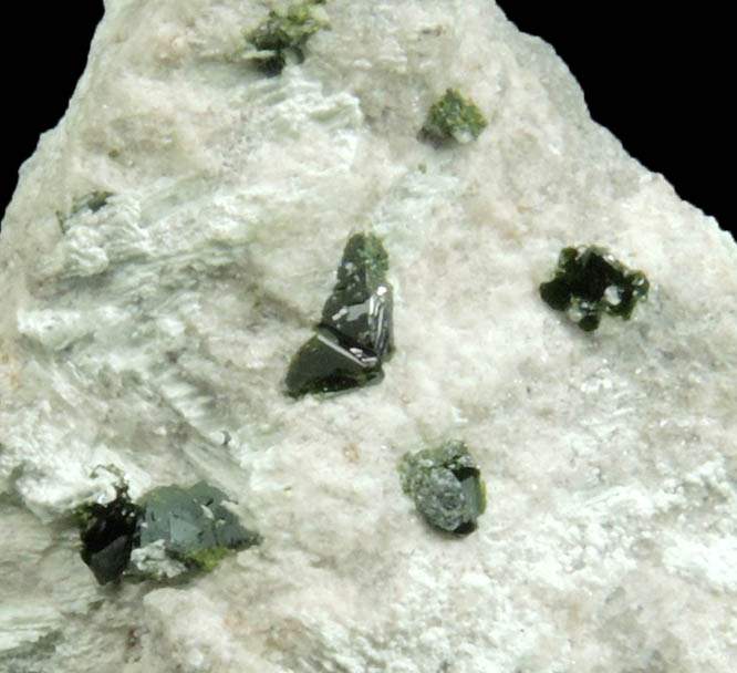 Volborthite on matrix from Milpillas Mine, Cuitaca, Sonora, Mexico