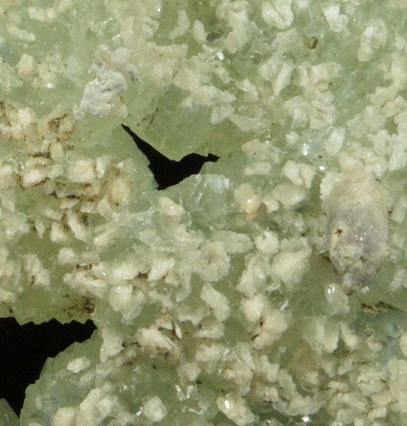 Prehnite from Lower New Street Quarry, Paterson, Passaic County, New Jersey