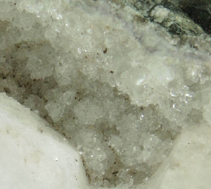 Analcime on Quartz and Calcite from Upper New Street Quarry, Paterson, Passaic County, New Jersey