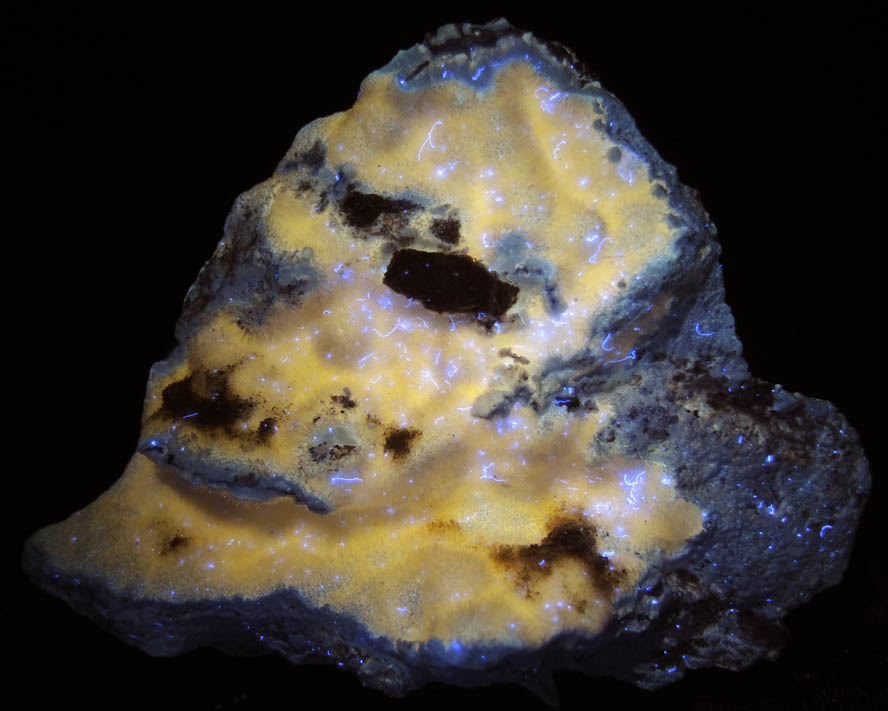 Hydrozincite from Yellow Pine Mine, Goodsprings District, Clark County, Nevada