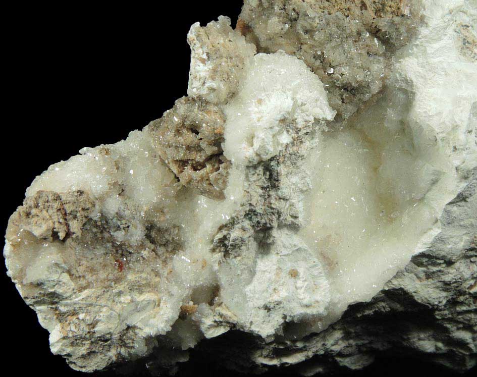 Hydrozincite with Hemimorphite from Yellow Pine Mine, Goodsprings District, Clark County, Nevada
