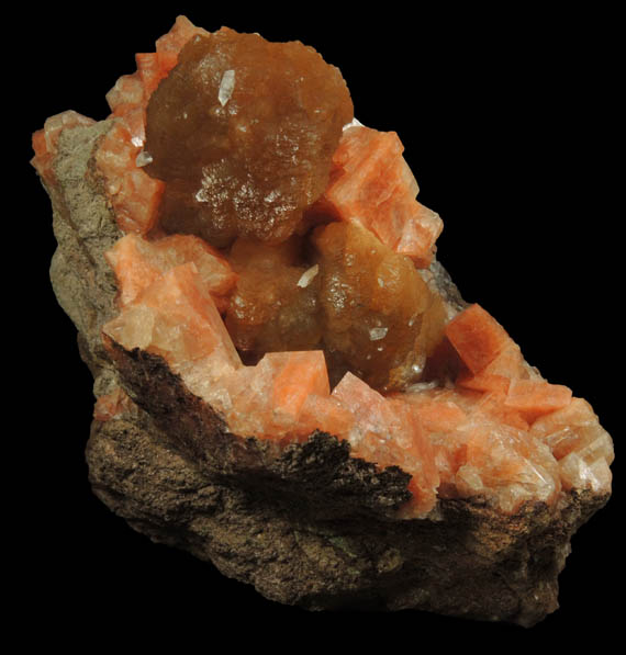 Chabazite, Stilbite, Calcite from Cape D'Or, Nova Scotia, Canada