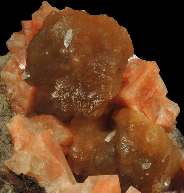 Chabazite, Stilbite, Calcite from Cape D'Or, Nova Scotia, Canada