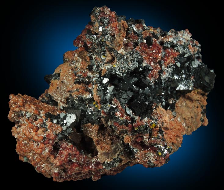 Hausmannite and Andradite Garnet from N'Chwaning Mine, Kalahari Manganese Field, Northern Cape Province, South Africa