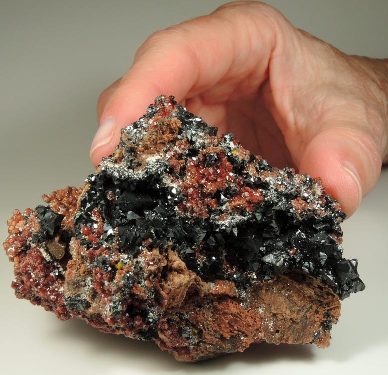 Hausmannite and Andradite Garnet from N'Chwaning Mine, Kalahari Manganese Field, Northern Cape Province, South Africa