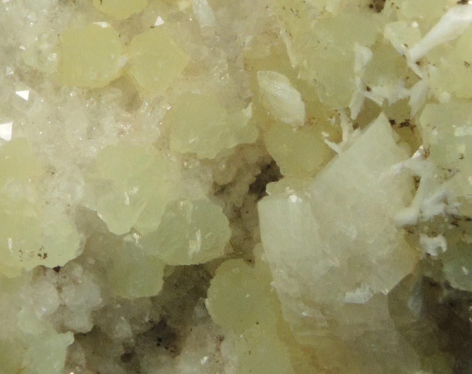 Heulandite, Prehnite, Laumontite, Quartz from Prospect Park Quarry, Prospect Park, Passaic County, New Jersey