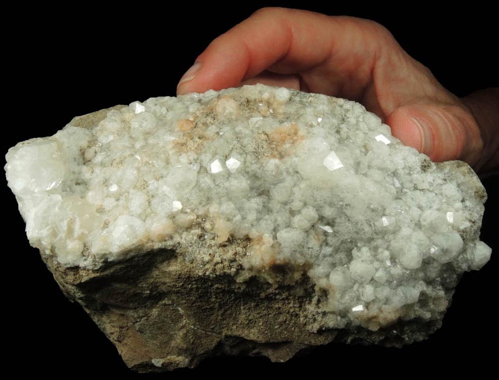 Analcime with Calcite from Cape Split, Blomidon Peninsula, Nova Scotia, Canada