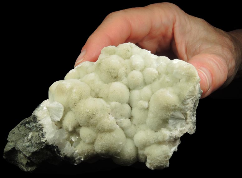 Pectolite with Prehnite from Upper New Street Quarry, Paterson, Passaic County, New Jersey