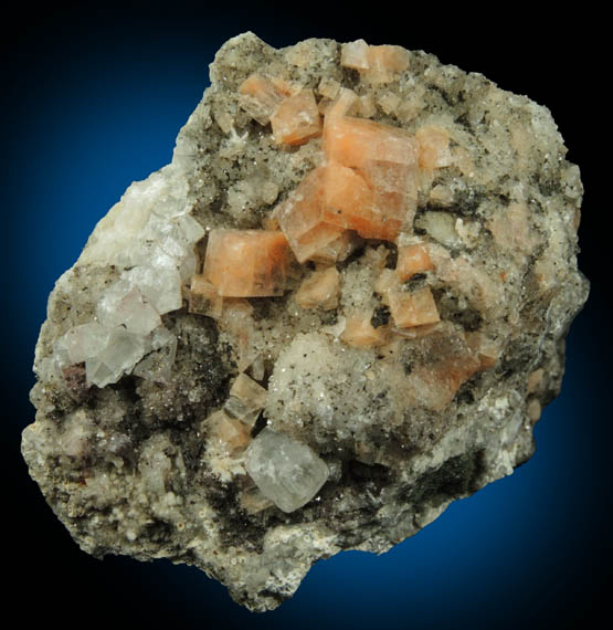 Chabazite, Calcite, Quartz, Goethite-Chamosite from Upper New Street Quarry, Paterson, Passaic County, New Jersey