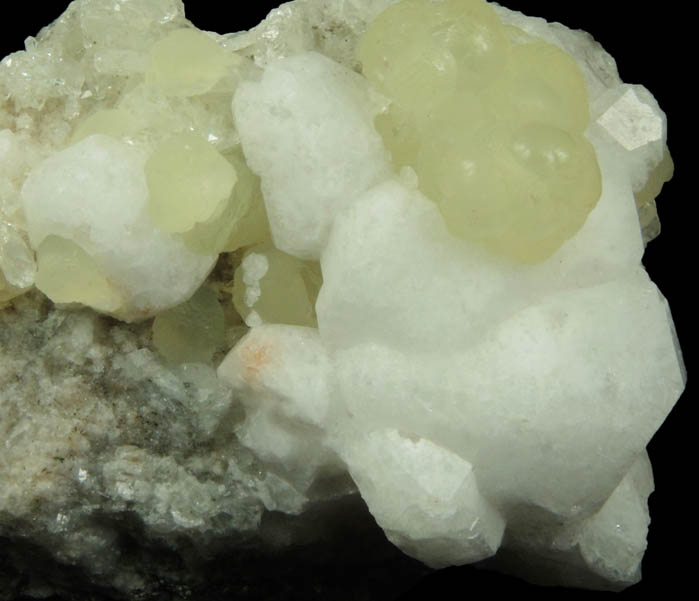 Analcime and Prehnite from Upper New Street Quarry, Paterson, Passaic County, New Jersey