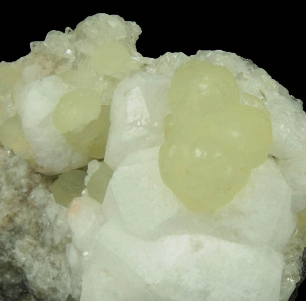 Analcime and Prehnite from Upper New Street Quarry, Paterson, Passaic County, New Jersey
