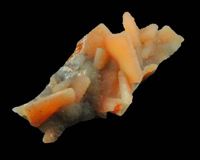 Wulfenite with Hemimorphite coating from Finch Mine, north of Hayden, Banner District, Gila County, Arizona