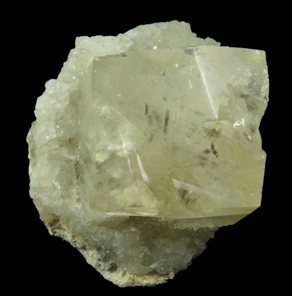 Calcite on Datolite from Millington Quarry, Bernards Township, Somerset County, New Jersey