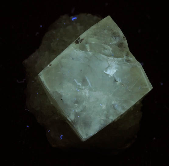 Calcite on Datolite from Millington Quarry, Bernards Township, Somerset County, New Jersey