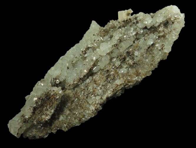 Calcite, Apophyllite, Pyrite on Prehnite pseudomorphs after Anhydrite from Millington Quarry, Bernards Township, Somerset County, New Jersey
