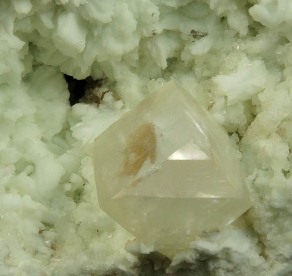 Calcite on Datolite from Millington Quarry, Bernards Township, Somerset County, New Jersey