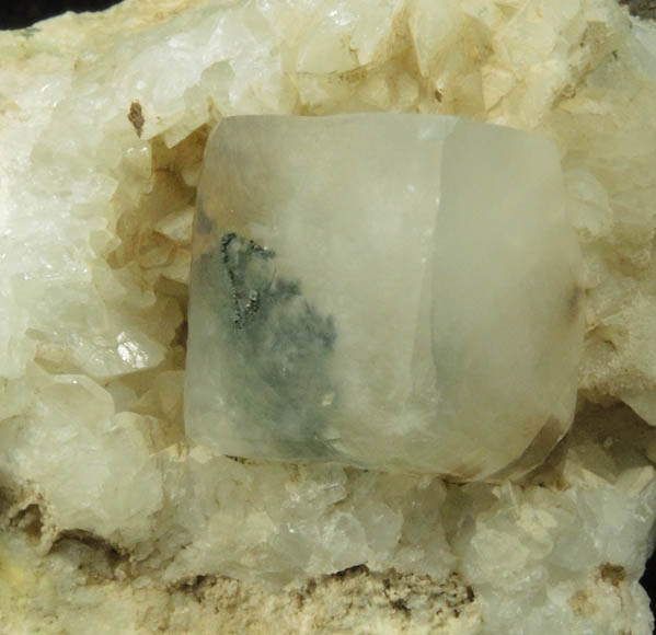 Calcite with unusual inclusions on Datolite from Millington Quarry, Bernards Township, Somerset County, New Jersey