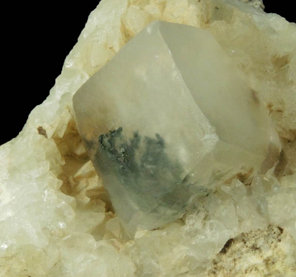 Calcite with unusual inclusions on Datolite from Millington Quarry, Bernards Township, Somerset County, New Jersey