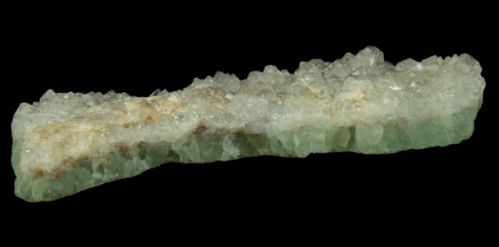 Quartz over Fluorite from Unaweep Canyon, 23.5 km south of Grand Junction, Mesa County, Colorado
