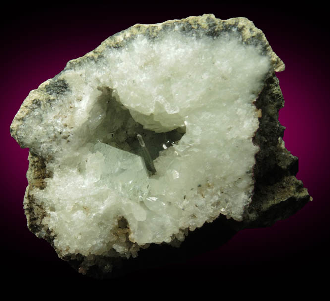 Natrolite in Datolite cavity from Millington Quarry, Bernards Township, Somerset County, New Jersey