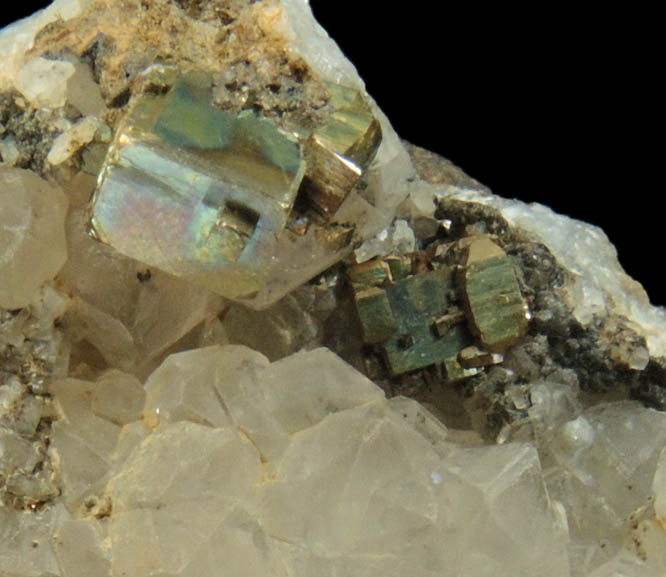 Pyrite on Smoky Quartz from Millington Quarry, Bernards Township, Somerset County, New Jersey