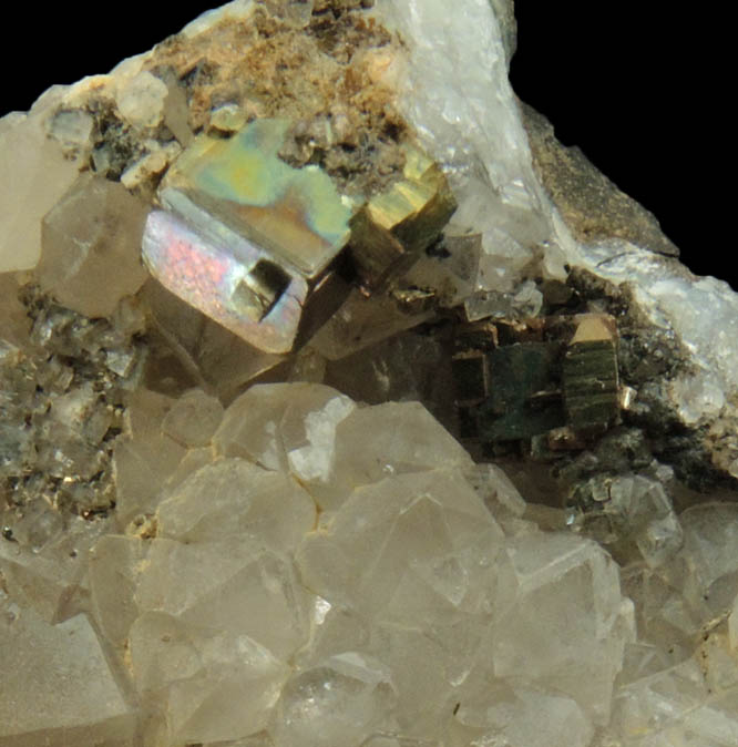 Pyrite on Smoky Quartz from Millington Quarry, Bernards Township, Somerset County, New Jersey