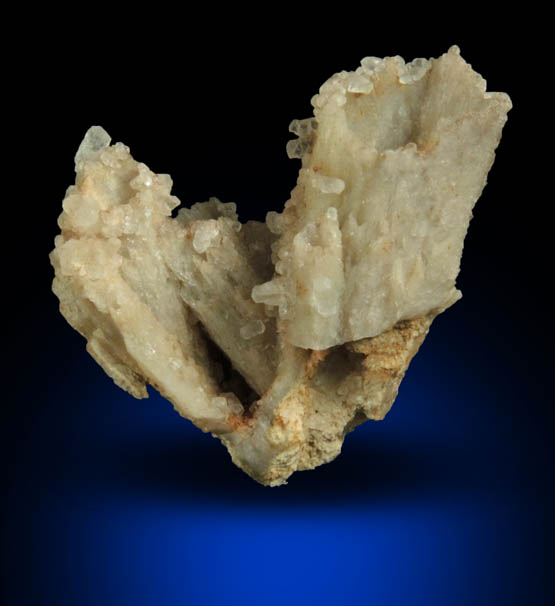 Calcite on Quartz pseudomorphs after Glauberite from Montclair State University campus parking lot, Essex County, New Jersey