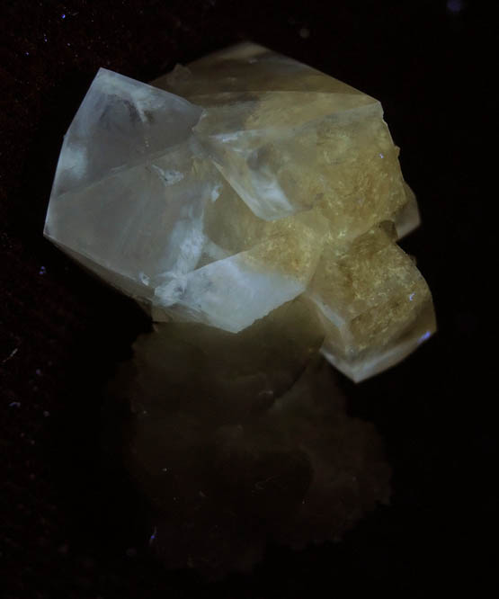 Calcite on Prehnite from Millington Quarry, Bernards Township, Somerset County, New Jersey